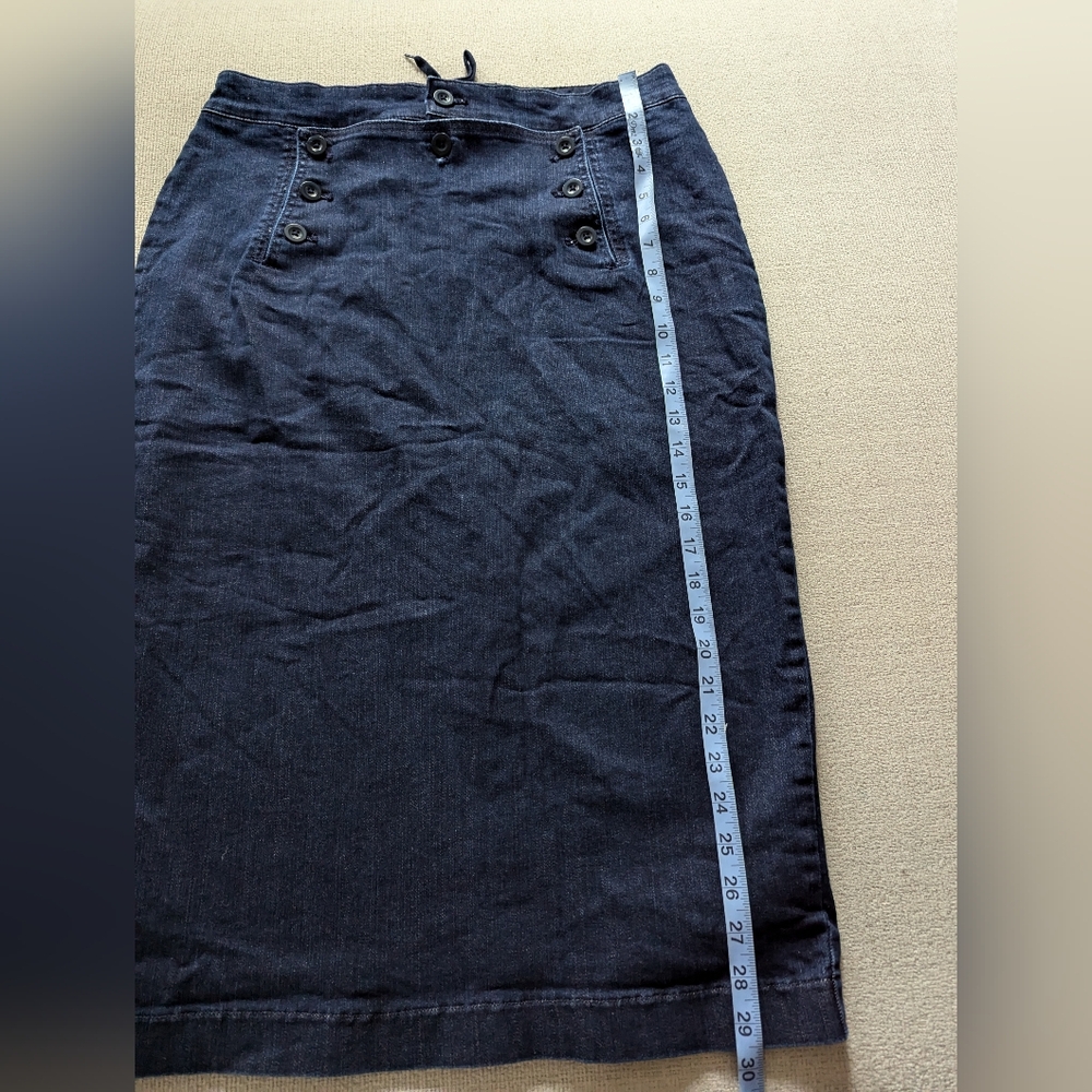 🪞Madewell Cotton Lace up skirt Size 31 - Picture 7 of 10